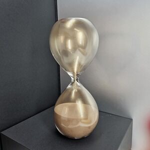 Glass Hourglass Timer with Gold Sand Decorative Home Office Desk Decor